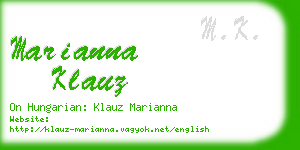 marianna klauz business card